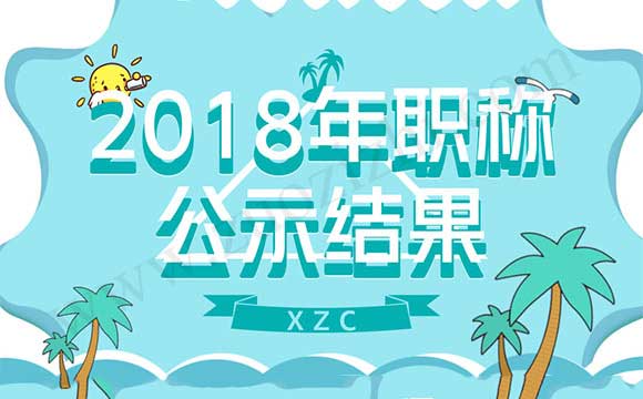 2018年职称公示结果