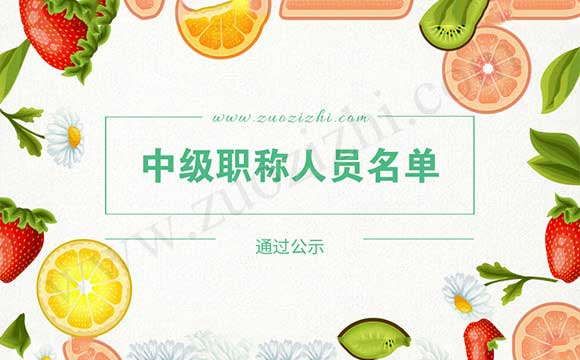 中级工程师评审公示