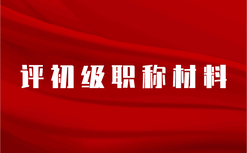 评初级职称材料