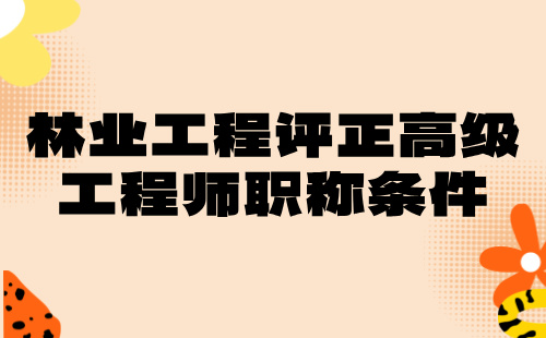 林业工程2024正高级专业技术职称：草原保护与建设专业评高级工程师职称条件