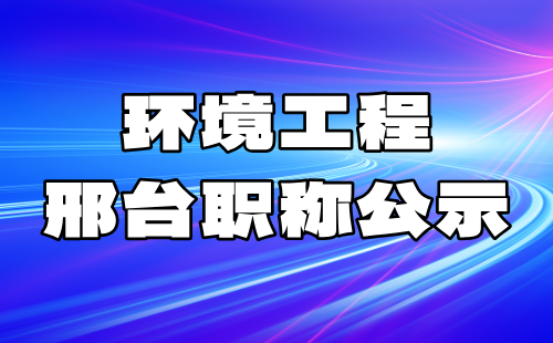 环保邢台职称公示