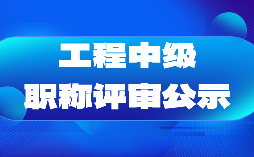 工程中级职称评审公示