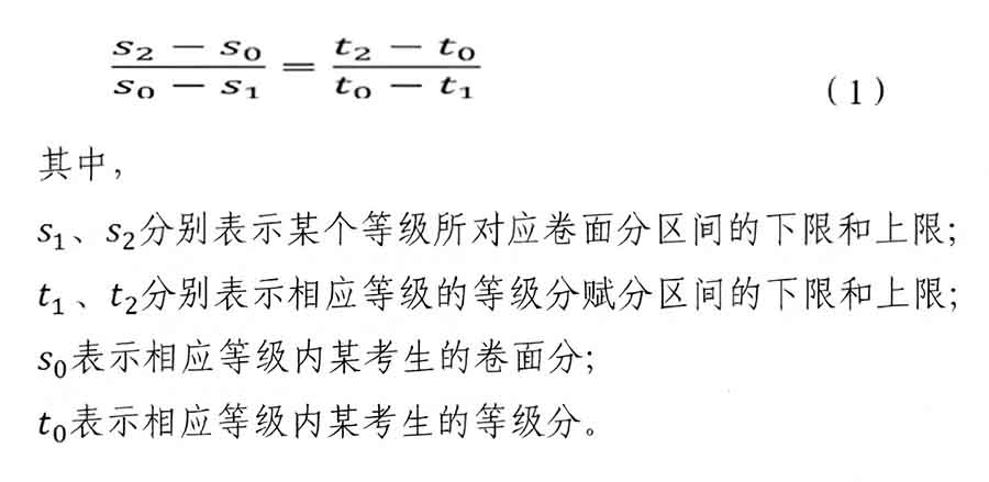 等级赋分 等级赋分